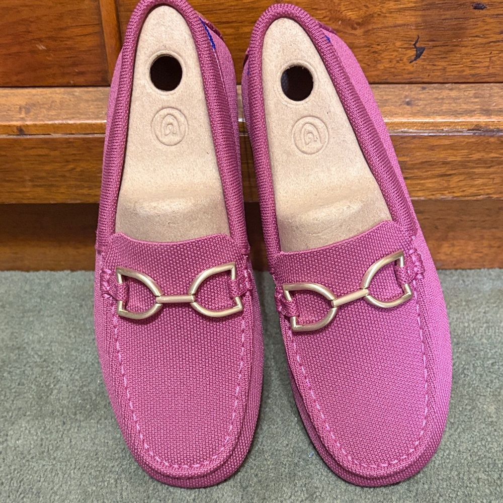 Rothy's Berry Loafers with Gold Accent